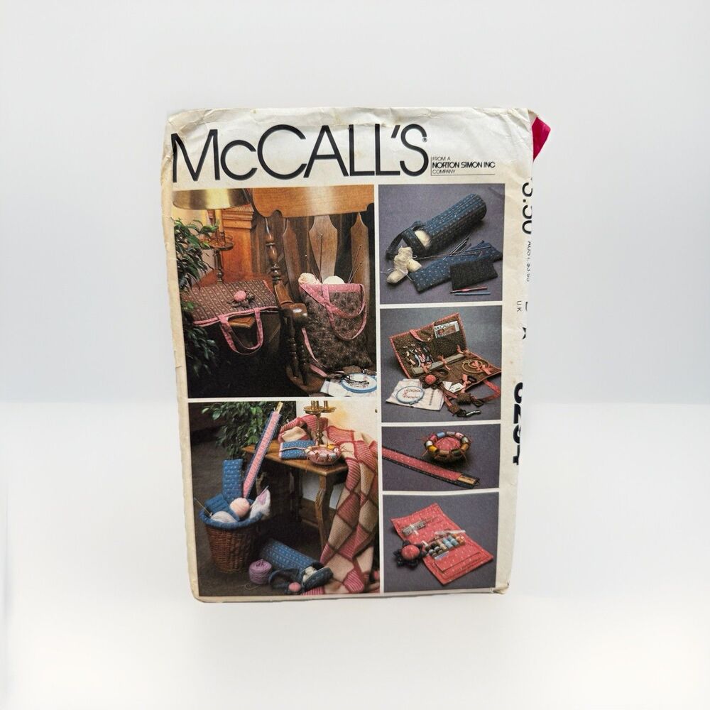 McCall's Pattern 8294 Vintage Craft Sewing Needlecraft Accessory Bag Caddy Case